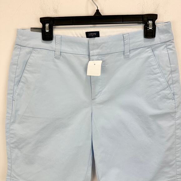 J.Crew 9" Frankie Bermuda Chino Short Cotton Mid Rise Light Blue US 6 NWT - Picture 6 of 11